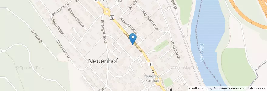 Mapa de ubicacion de Rudi Rüssel en Schweiz/Suisse/Svizzera/Svizra, Aargau, Bezirk Baden, Neuenhof.