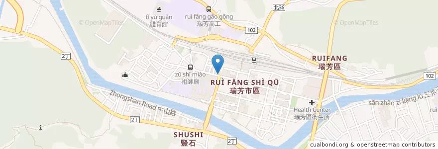 Mapa de ubicacion de 三媽臭臭鍋 en 臺灣, 新北市, 瑞芳區.