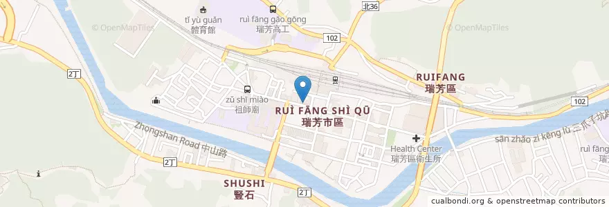 Mapa de ubicacion de 老窩咖啡館瑞芳店 en 타이완, 신베이 시, 루이팡 구.