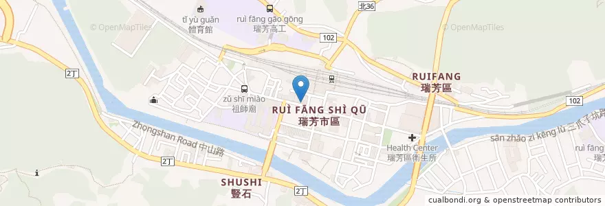 Mapa de ubicacion de 一口酥餅鋪 en 臺灣, 新北市, 瑞芳區.