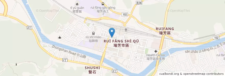Mapa de ubicacion de 瑞光眼科 en تایوان, 新北市, 瑞芳區.