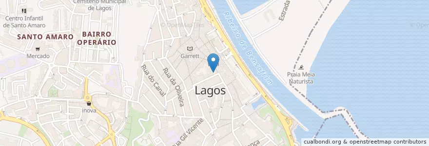 Mapa de ubicacion de Os Arcos en البرتغال, الغرب, الغرب, فارو, لاغوس, São Gonçalo De Lagos.