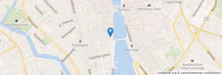 Mapa de ubicacion de Zunfthaus zur Meisen en Switzerland, Zurich, District Zurich, Zurich.