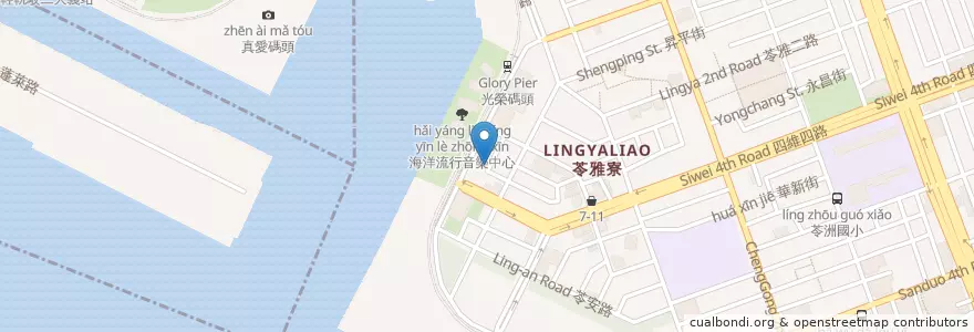 Mapa de ubicacion de 城隍殿 en Taiwan, Kaohsiung.