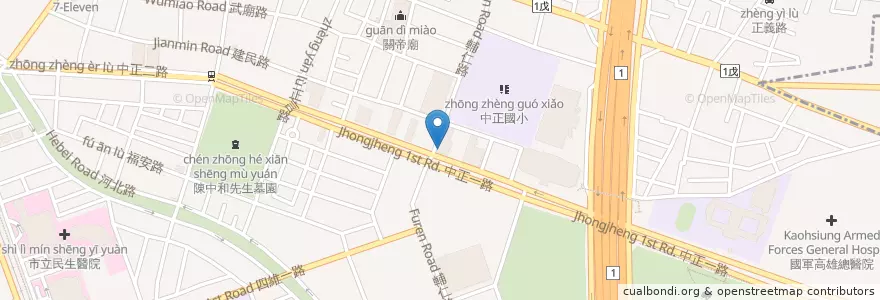 Mapa de ubicacion de 華南商業銀行 en Taiwán, Kaohsiung, 苓雅區.