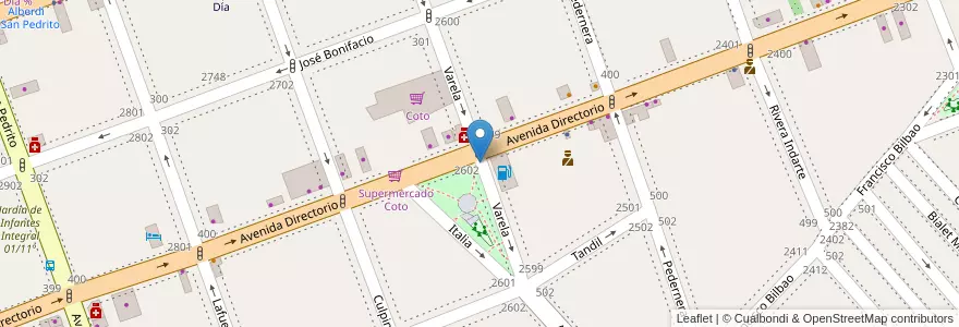 Mapa de ubicacion de 271 - Plazoleta 11 de Noviembre en アルゼンチン, Ciudad Autónoma De Buenos Aires, Comuna 7, ブエノスアイレス.