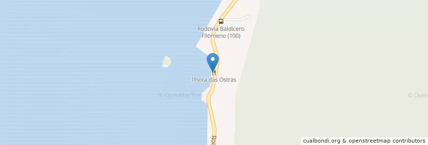 Mapa de ubicacion de Ilhota das Ostras en Brazil, South Region, Santa Catarina, Microrregião De Florianópolis, Região Geográfica Intermediária De Florianópolis, Florianópolis.