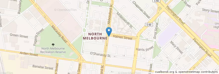 Mapa de ubicacion de North Melbourne Pharmacy en Australia, Victoria, City Of Melbourne.