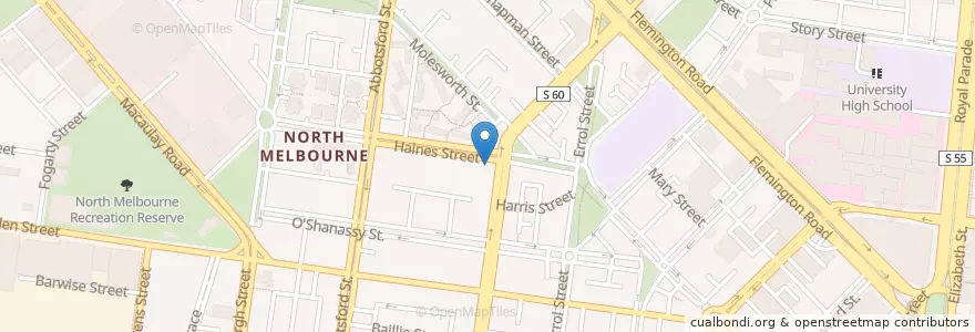 Mapa de ubicacion de Albion Hotel en オーストラリア, ビクトリア, City Of Melbourne.