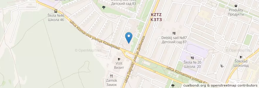 Mapa de ubicacion de Аптечный пункт сети "Компас" en Rusland, Centraal Federaal District, Oblast Koersk, Курский Район, Городской Округ Курск.