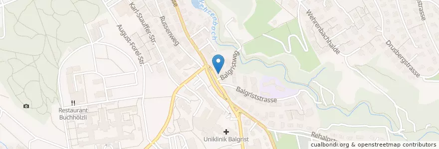 Mapa de ubicacion de Balgrist Apotheke en Switzerland, Zurich, District Zurich, Zurich.
