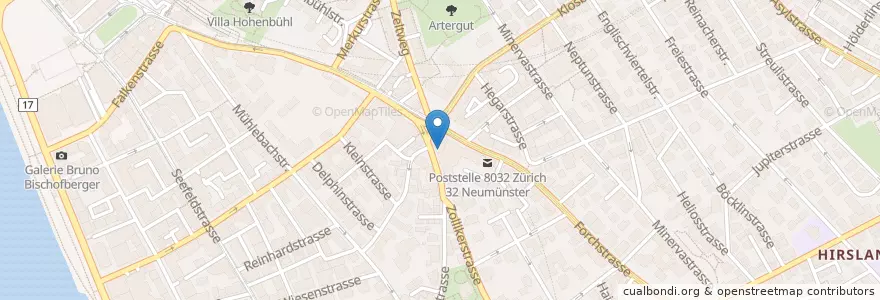 Mapa de ubicacion de Sorrento Kreuzplatz en Switzerland, Zürich, Bezirk Zürich, Zürich.