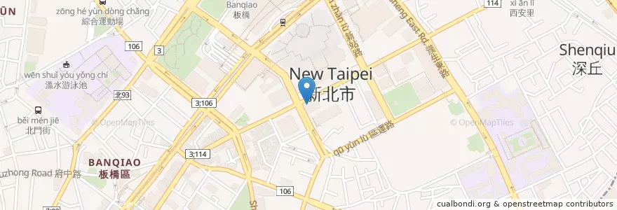 Mapa de ubicacion de 國泰世華商業銀行 en Tayvan, 新北市, 板橋區.