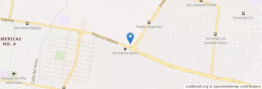 Mapa de ubicacion de Bar El Manglar en 尼加拉瓜, Departamento De Managua, Managua (Municipio).