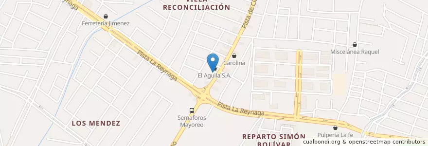 Mapa de ubicacion de Comedor Doña Alicia en نيكاراجوا, Departamento De Managua, Managua (Municipio).