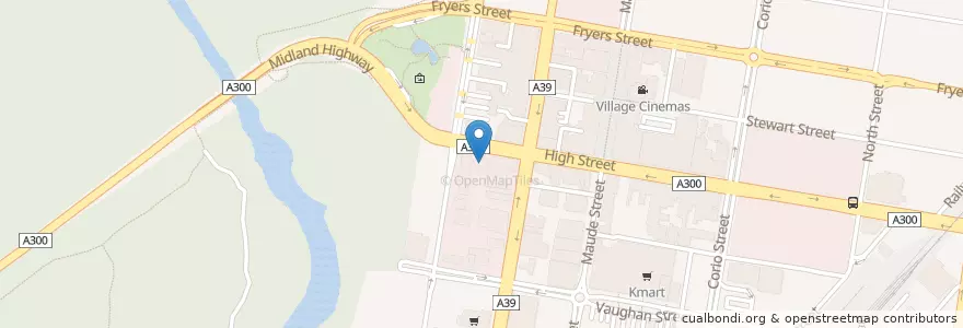 Mapa de ubicacion de Shepparton Law Court en 오스트레일리아, Victoria, City Of Greater Shepparton.