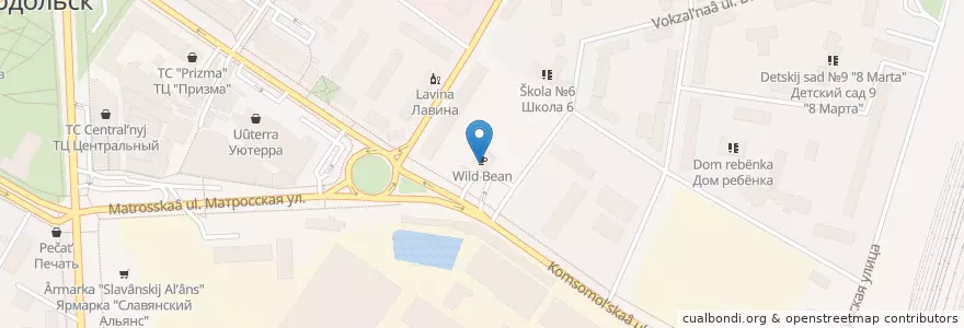 Mapa de ubicacion de BP Подольск en 俄罗斯/俄羅斯, Центральный Федеральный Округ, 莫斯科州, Городской Округ Подольск.
