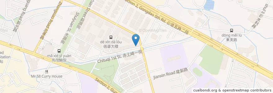 Mapa de ubicacion de 貝多芬齒顎矯正牙科 en 台湾, 台湾省, 新竹市, 東区.