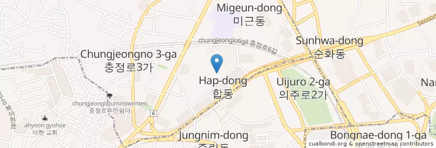 Mapa de ubicacion de 프랑스대사관 en Südkorea, Seoul, 서대문구.