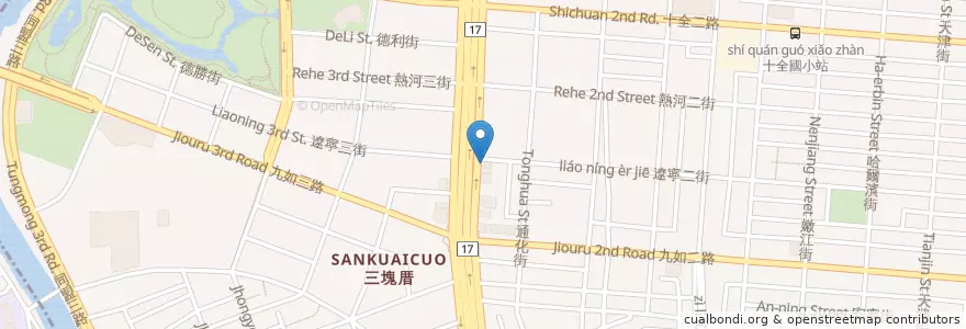 Mapa de ubicacion de 天行健健康生活館 en تايوان, كاوهسيونغ, 三民區.