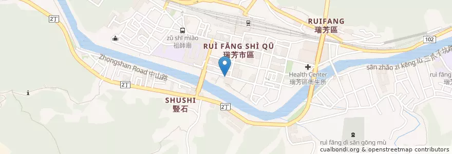 Mapa de ubicacion de 麗珠鍋燒麵 en Taiwan, 新北市, 瑞芳區.