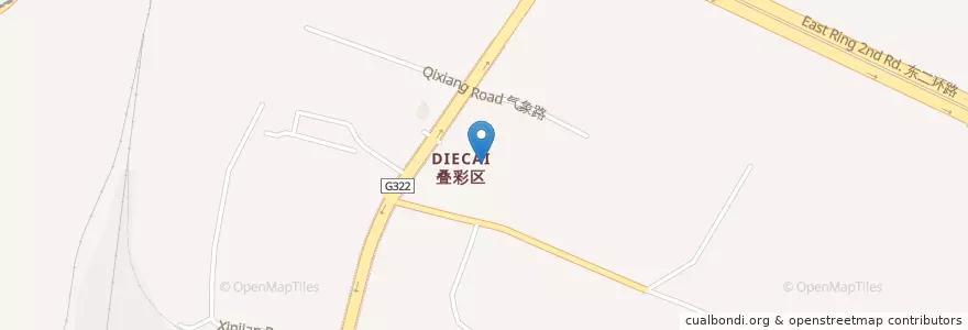 Mapa de ubicacion de Guilin Wujiao electromechanical wholesale market en China, Guangxi, Guilin, Diecai District, 大河乡.