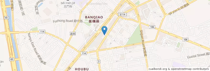 Mapa de ubicacion de 星巴克 en تايوان, تايبيه الجديدة, 板橋區.
