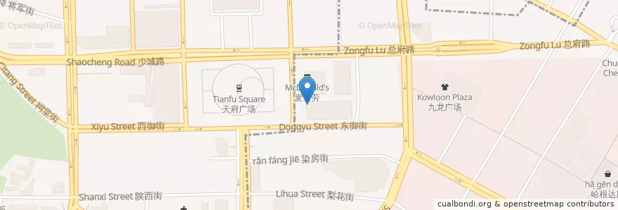 Mapa de ubicacion de 麦当劳 en Chine, Sichuan, 成都市, 盐市口街道 (Yanshikou).