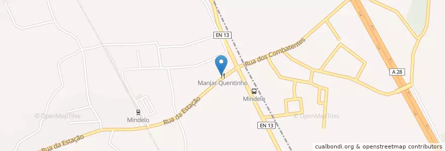 Mapa de ubicacion de Manjar Quentinho en پرتغال, Norte, Área Metropolitana Do Porto, Porto, Vila Do Conde, Mindelo.