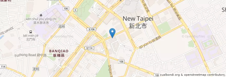 Mapa de ubicacion de 無敵漢堡 en 臺灣, 新北市, 板橋區.