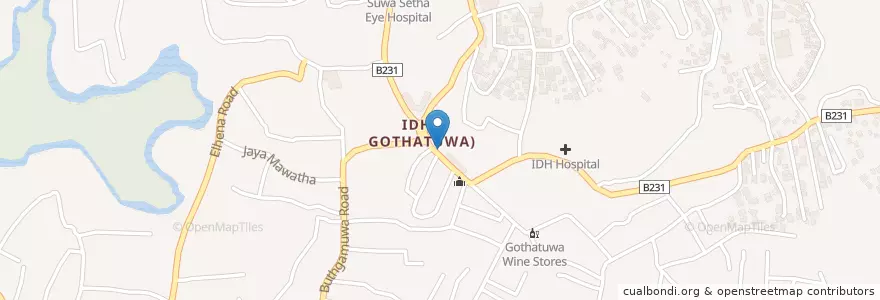 Mapa de ubicacion de BOC - Gothatuwa en ශ්‍රී ලංකාව இலங்கை, බස්නාහිර පළාත, කොළඹ දිස්ත්‍රික්කය.