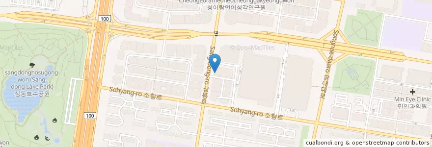 Mapa de ubicacion de 할리스커피 부천상동본점 (Hollyscoffee) en 韩国/南韓, 京畿道, 富川市.