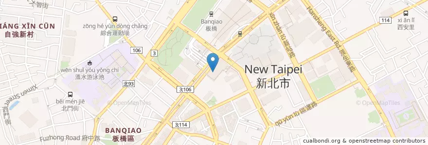 Mapa de ubicacion de Alley Cat en تايوان, تايبيه الجديدة, 板橋區.