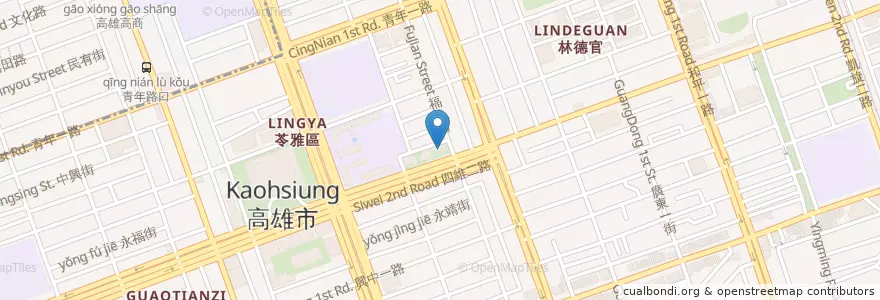Mapa de ubicacion de 大八日本料理 en 臺灣, 高雄市, 苓雅區.