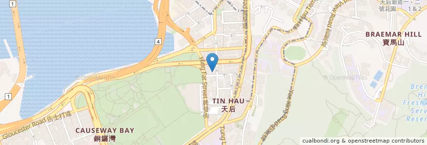 Mapa de ubicacion de Cross Harbour en چین, گوانگ‌دونگ, هنگ‌کنگ, جزیره هنگ کنگ, 新界 New Territories, 灣仔區 Wan Chai District.