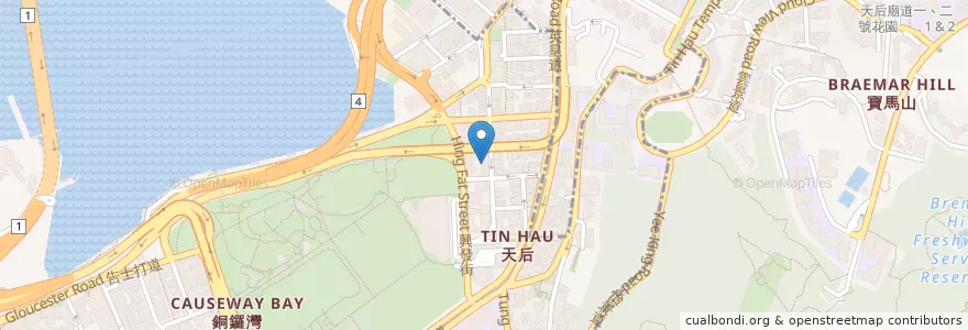 Mapa de ubicacion de 泰國人海南雞 Koon Thai Hai Nam Chicken en China, Provincia De Cantón, Hong Kong, Isla De Hong Kong, Nuevos Territorios, 灣仔區 Wan Chai District.