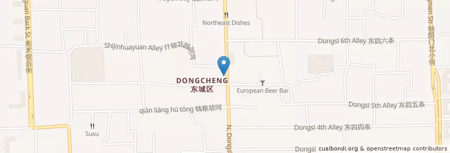 Mapa de ubicacion de Abc en 중국, 베이징시, 허베이성, 东城区.