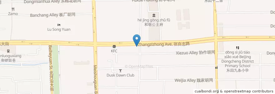 Mapa de ubicacion de ICBC en China, Pekín, Hebei, 东城区.