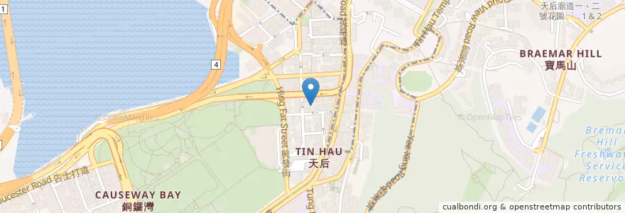 Mapa de ubicacion de 發記飯店 en 中国, 广东省, 香港, 香港島, 新界, 灣仔區.