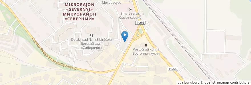 Mapa de ubicacion de Сбербанк en ロシア, シベリア連邦管区, ノヴォシビルスク州, ベルツク管区.