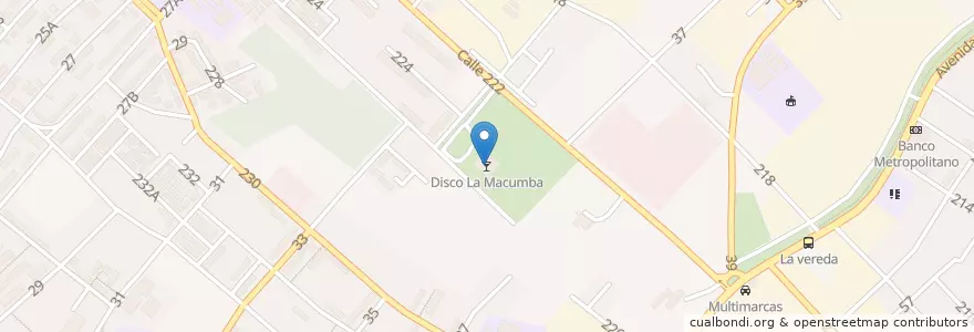 Mapa de ubicacion de Disco La Macumba en Cuba, La Habana, La Lisa.