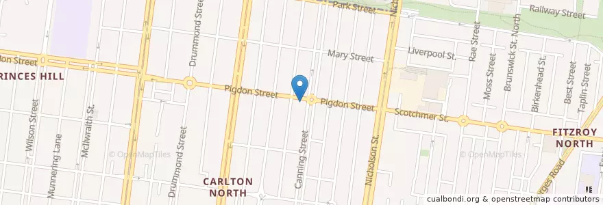Mapa de ubicacion de Café BÜ en Australia, Victoria, City Of Yarra.