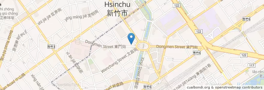 Mapa de ubicacion de 田園莊素食 en 臺灣, 臺灣省, 新竹市, 東區.