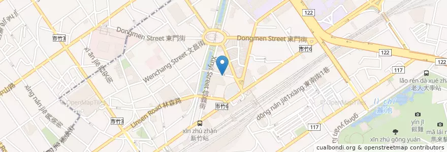 Mapa de ubicacion de 天然素食 en 타이완, 타이완성, 신주시, 둥구.
