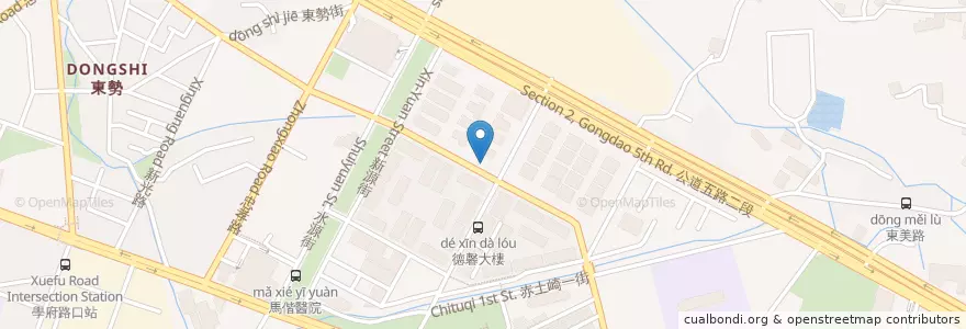 Mapa de ubicacion de 菇多園蔬食 en Тайвань, Тайвань, Синьчжу, 東區.