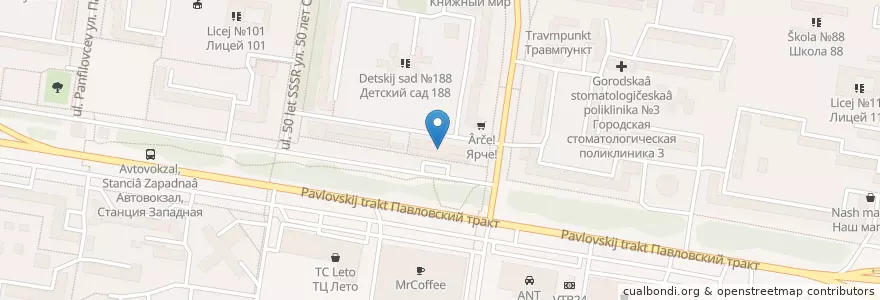 Mapa de ubicacion de Отделение связи №656057 en Rússia, Distrito Federal Siberiano, Алтайский Край, Городской Округ Барнаул.