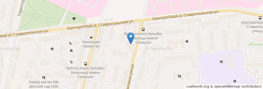 Mapa de ubicacion de Корчма "Кочерга" en ロシア, 中央連邦管区, モスクワ, Юго-Восточный Административный Округ, Район Люблино.