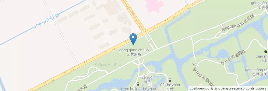 Mapa de ubicacion de 公共厕所 en 中国, 上海市, 宝山区, 顾村镇.