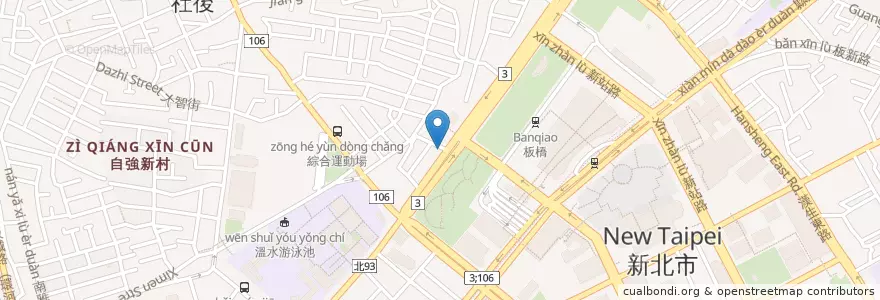 Mapa de ubicacion de 王品牛排 en تایوان, 新北市, 板橋區.