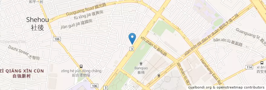 Mapa de ubicacion de 小蒙牛頂級麻辣養生鍋(板橋店) en 台湾, 新北市, 板橋区.